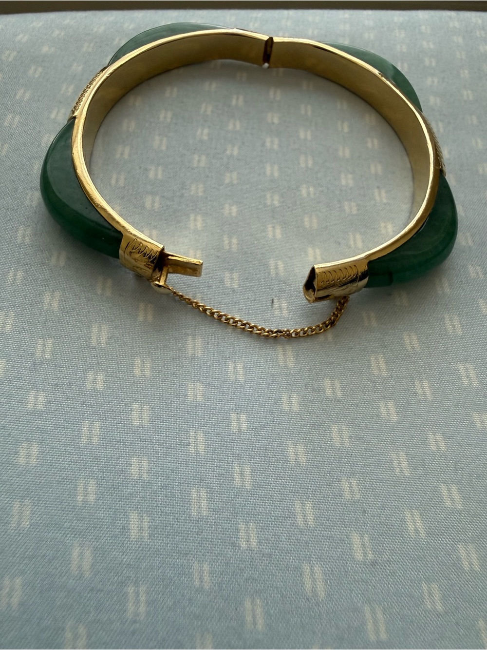 Gold-Tone Bracelet with Jade - Picture 5 of 6